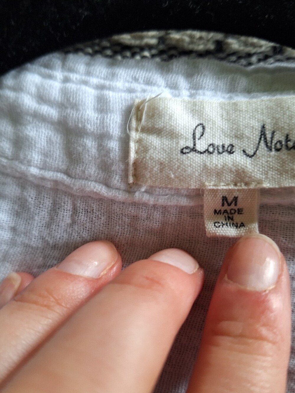 Love Notes White Button-Down Gauze Shirt - Picture 2 of 3
